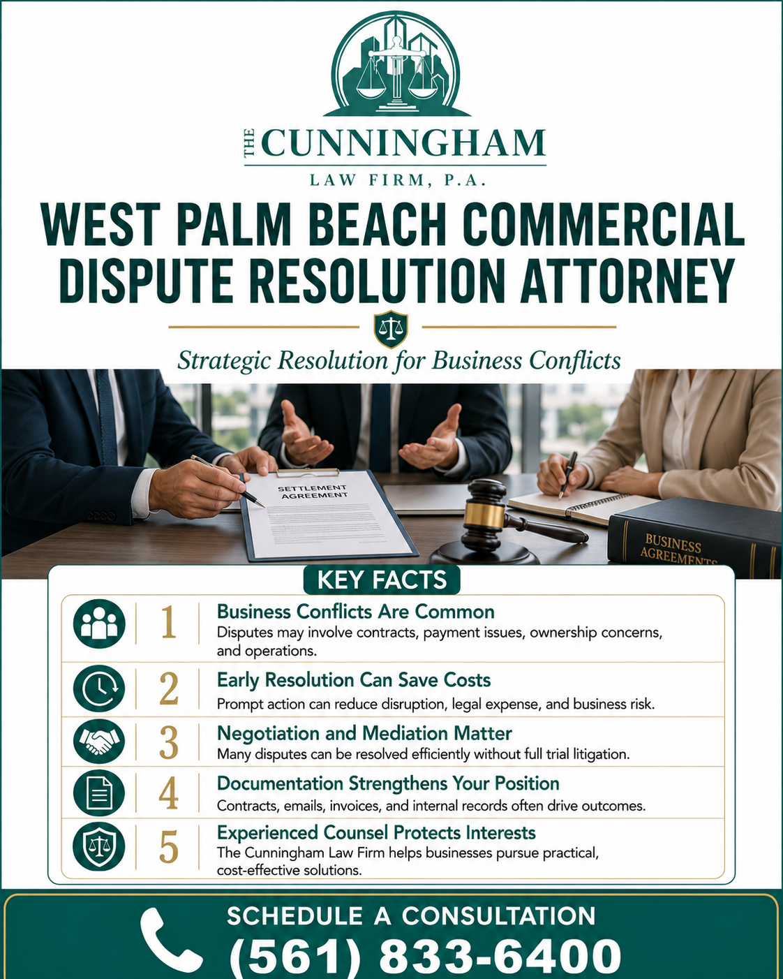 Commercial Dispute Resolution Attorney Infographic
